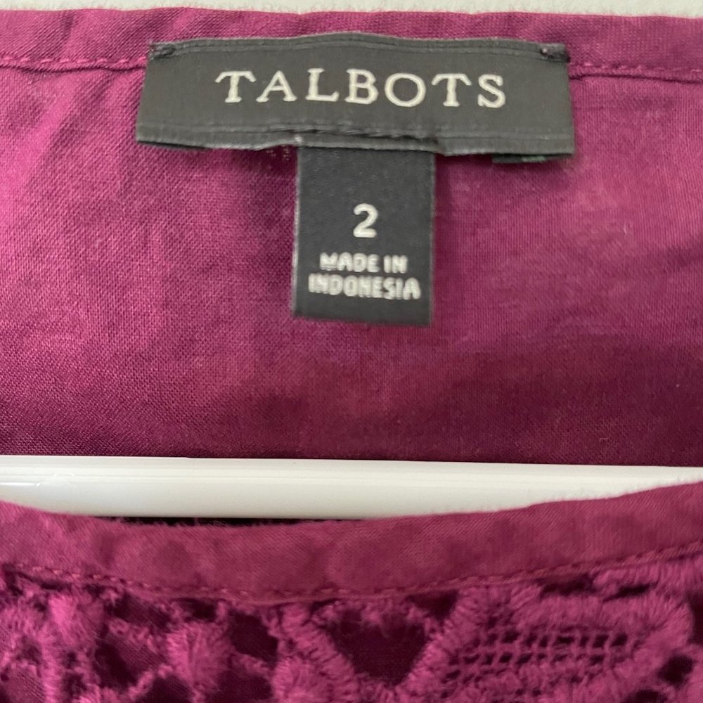 Talbots Lace Blouse, lined - Picture 3 of 6